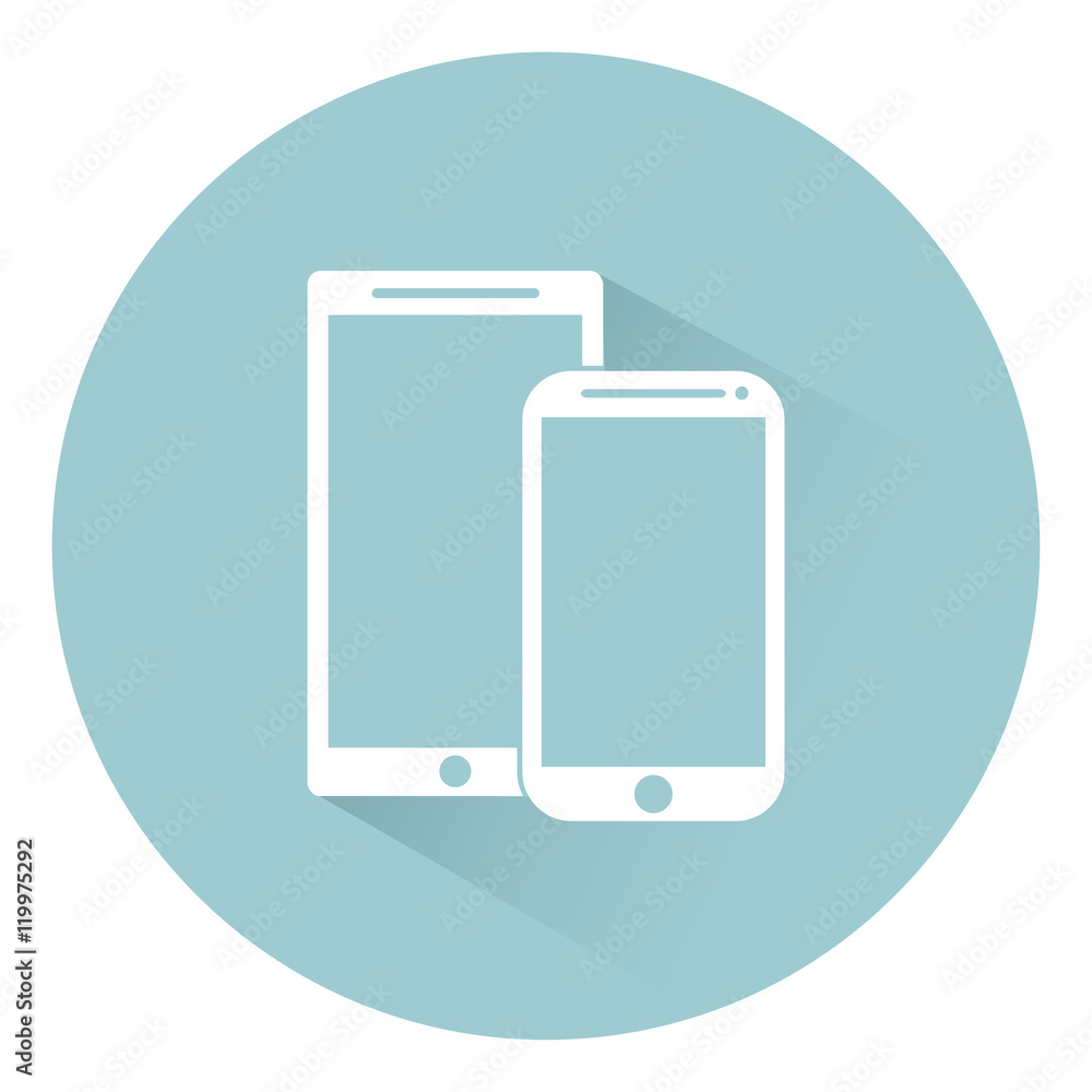 mobiles phones outline icons template with shadow on background, flat style,stylish vector illustration mobiles phones outline icons template with shadow on background, flat style,stylish vector illustration