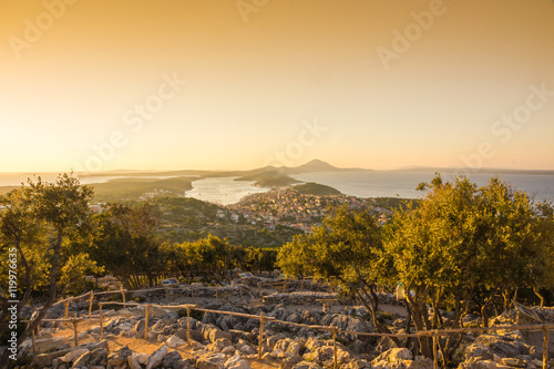 Tableau sur toile Panoramic view of Mali Losinj, Croatia