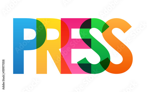 PRESS Colourful Vector Letters Icon