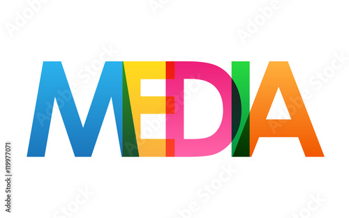 MEDIA Colourful Vector Letters Icon