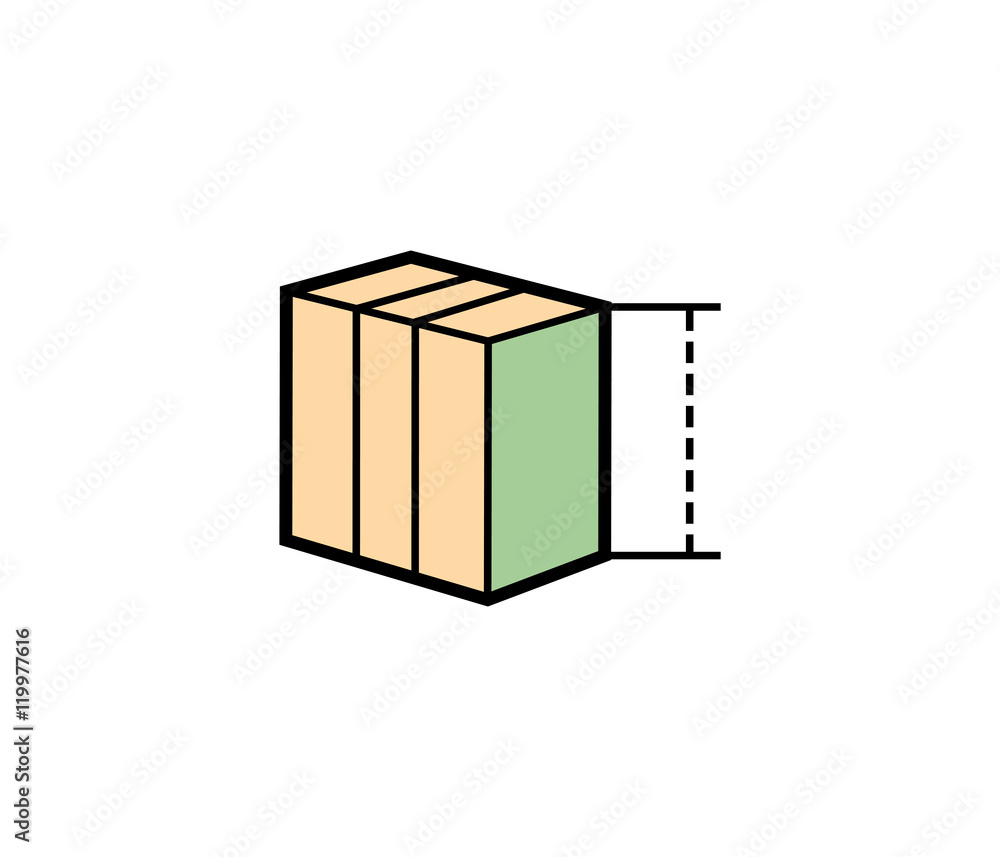 Vector illustration of parcel box Vector illustration of parcel box