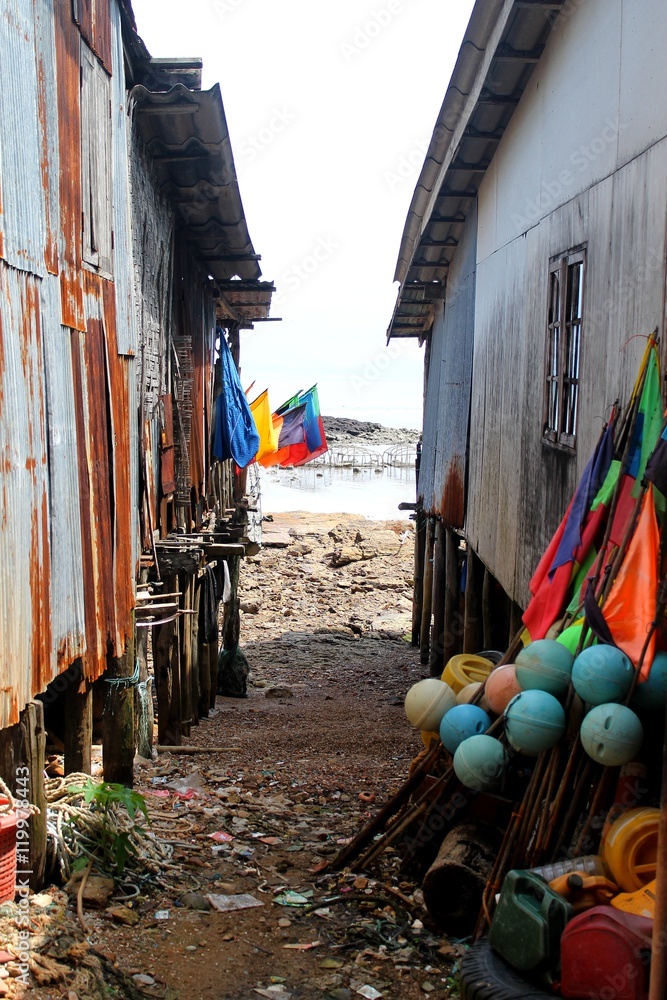 Obraz premium Sea gypsy village