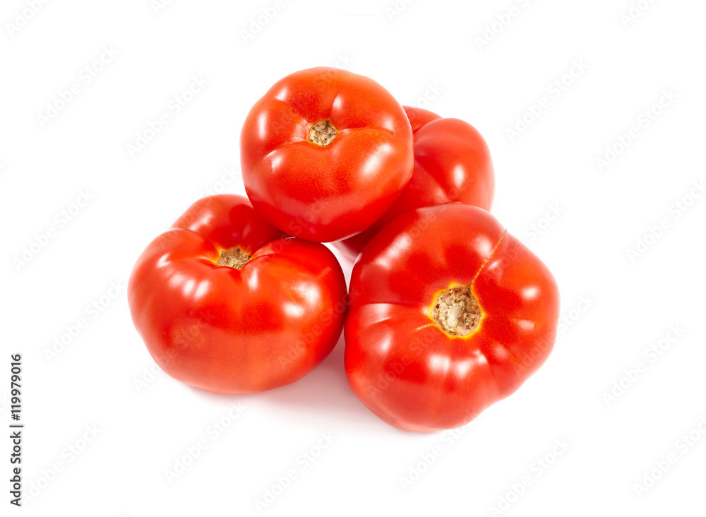 A tomato. Red tomato on a white background. Harvest vegetables. Autumn harvest. Red, juicy, ripe tomato. A tomato. Red tomato on a white background. Harvest vegetables. Autumn harvest. Red, juicy, ripe tomato.