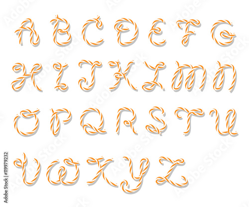 Bakers twine alphabet