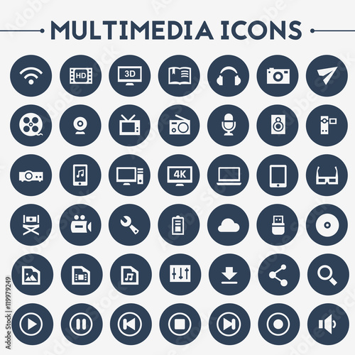 Big Multimedia icon set