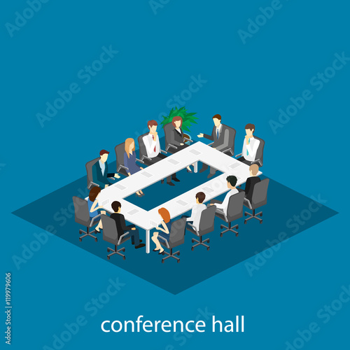 Business meeting in an office Business presentation meeting in an office around a table.