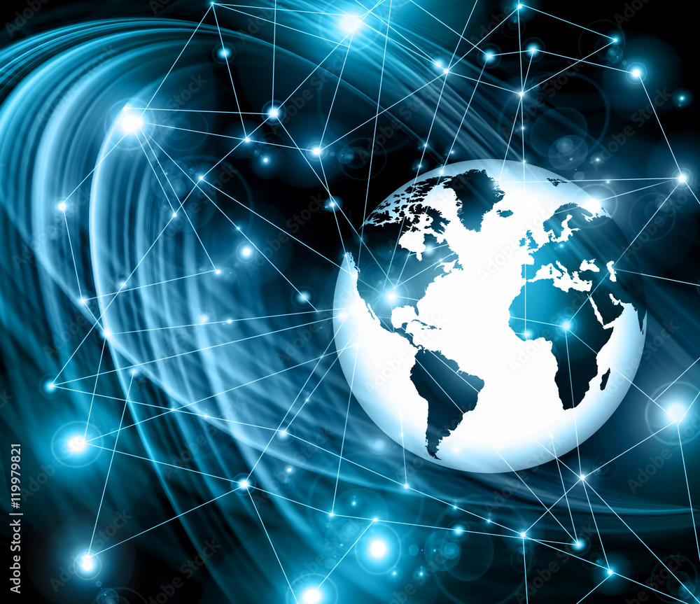 Best Internet Concept of global business. Globe, glowing lines on technological background. Electronics, Wi-Fi, rays, symbols Internet, television, mobile and satellite communicationsblue blur Best Internet Concept of global business. Globe, glowing lines on technological background. Electronics, Wi-Fi, rays, symbols Internet, television, mobile and satellite communicationsblue blur
