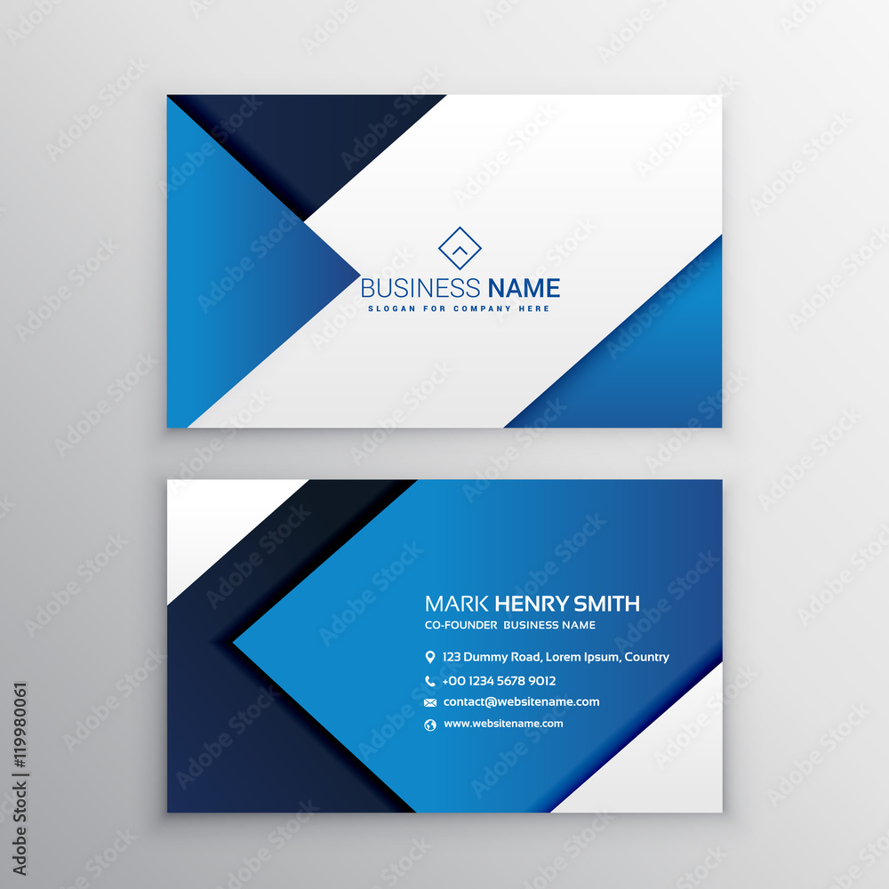 Naklejka premium clean minimal business card template