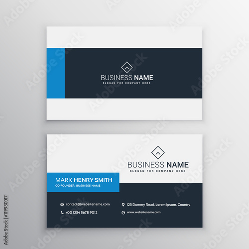 clean minimal business card template