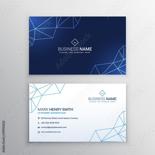 technology business card design template