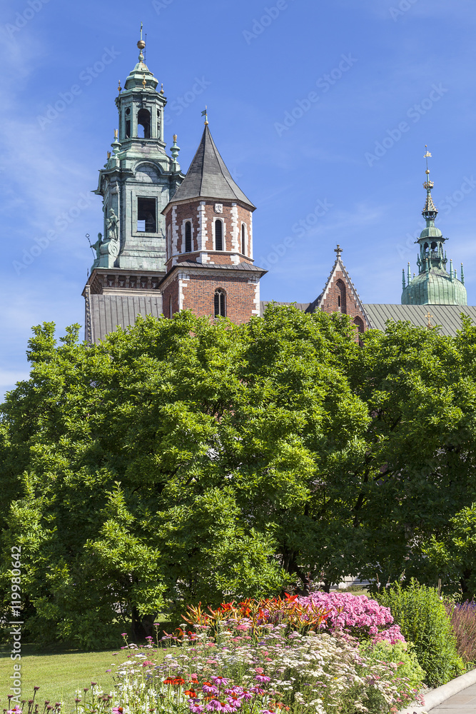 Wawel Cathedral  on Wawel Hill,  Krakow, Poland