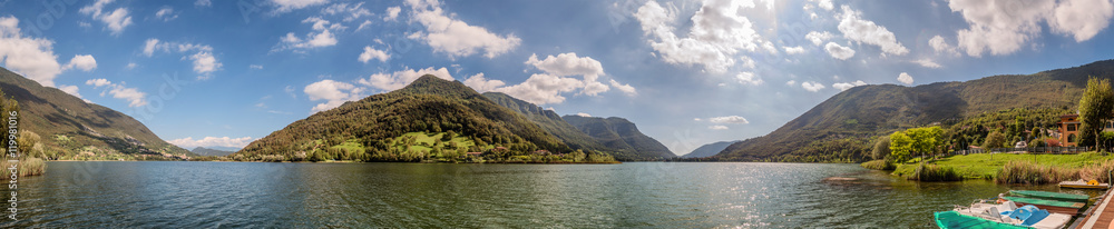 Lake Endine in northern Italy, panorama
