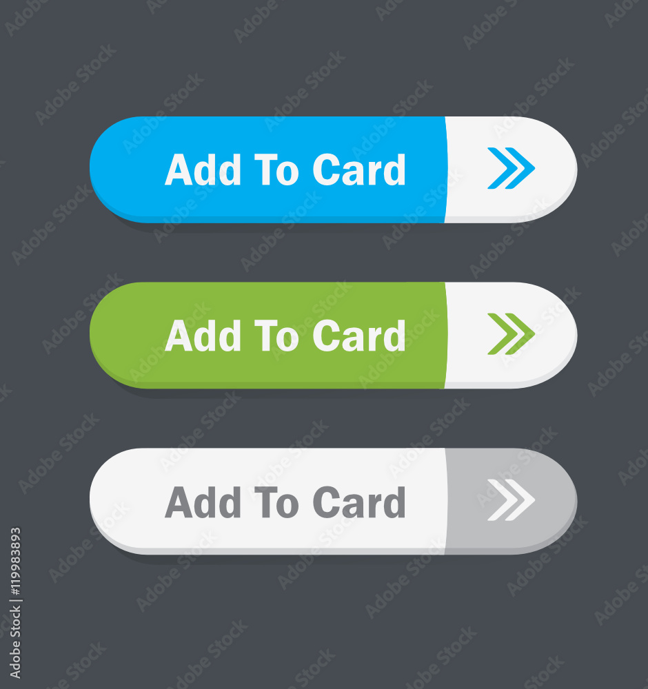 Set of vector web interface buttons. Add to Card. Set of vector web interface buttons. Add to Card.