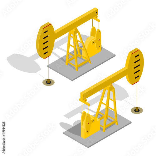 Oil Pump Energy Industrial. Vector