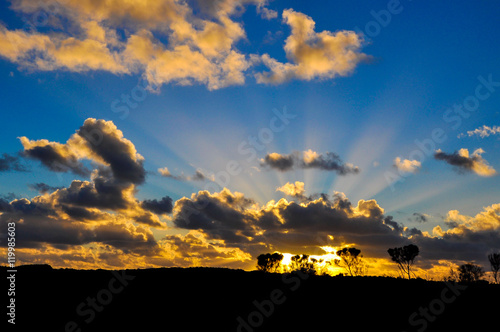 Sunset near cape of good hope, South Africa