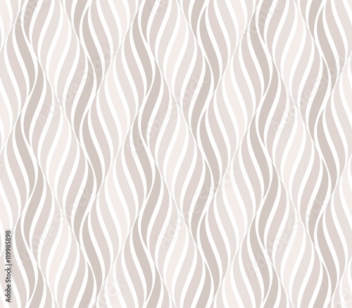 Vector seamless texture. Modern geometric background. Repeating pattern with wavy lines, arranged with an offset.