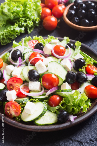Photo of fresh greek salad
