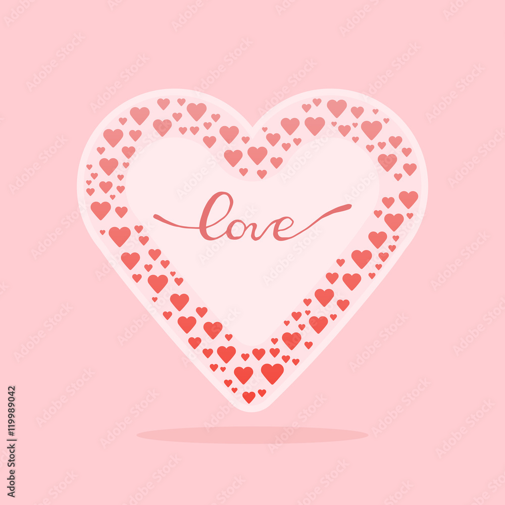 Valentines composition of the hearts. Vector illustration. Valentines composition of the hearts. Vector illustration.
