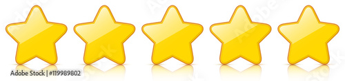 5 Star Rating - Golden Star Icons