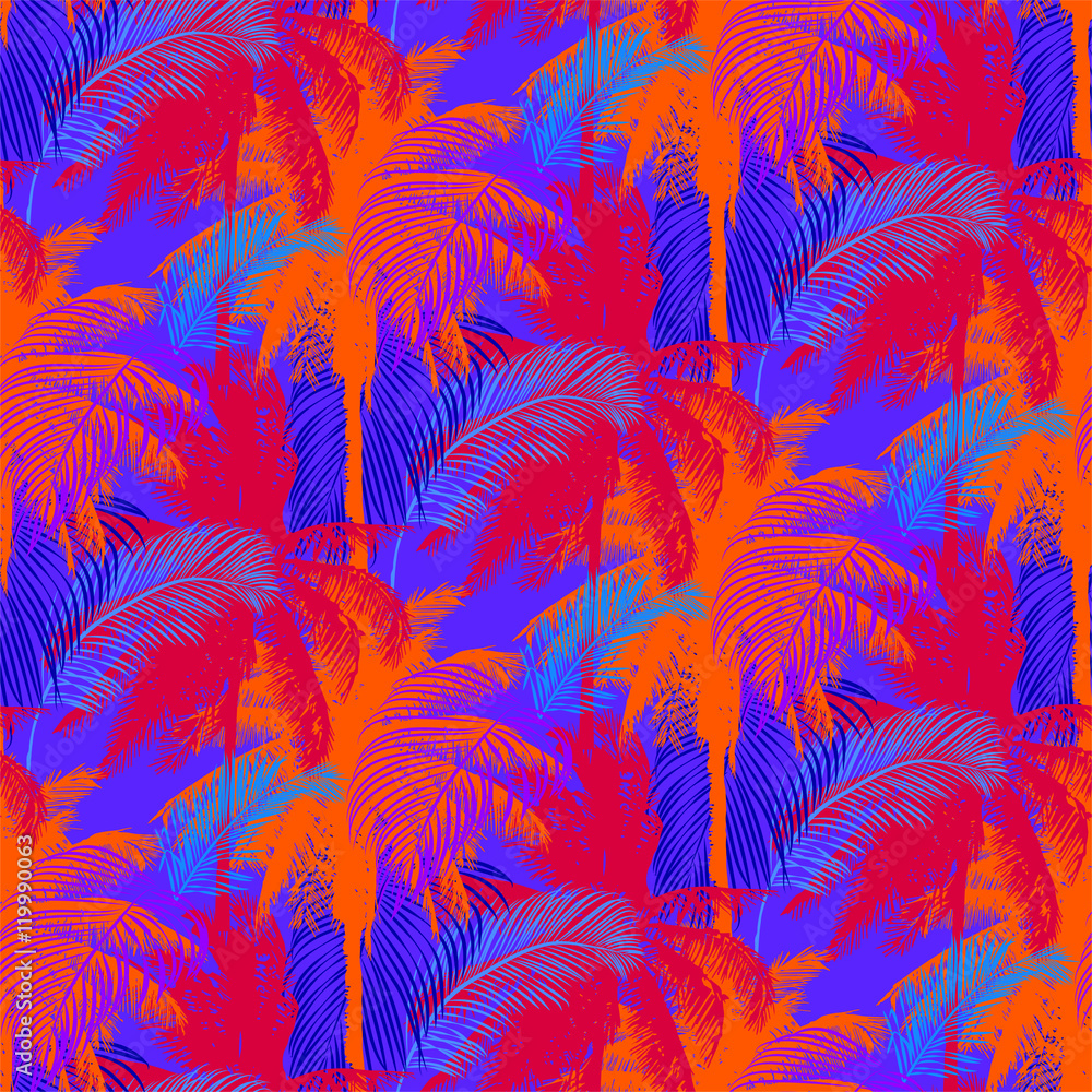 Fototapeta premium Seamless palm pattern