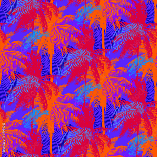 Seamless palm pattern