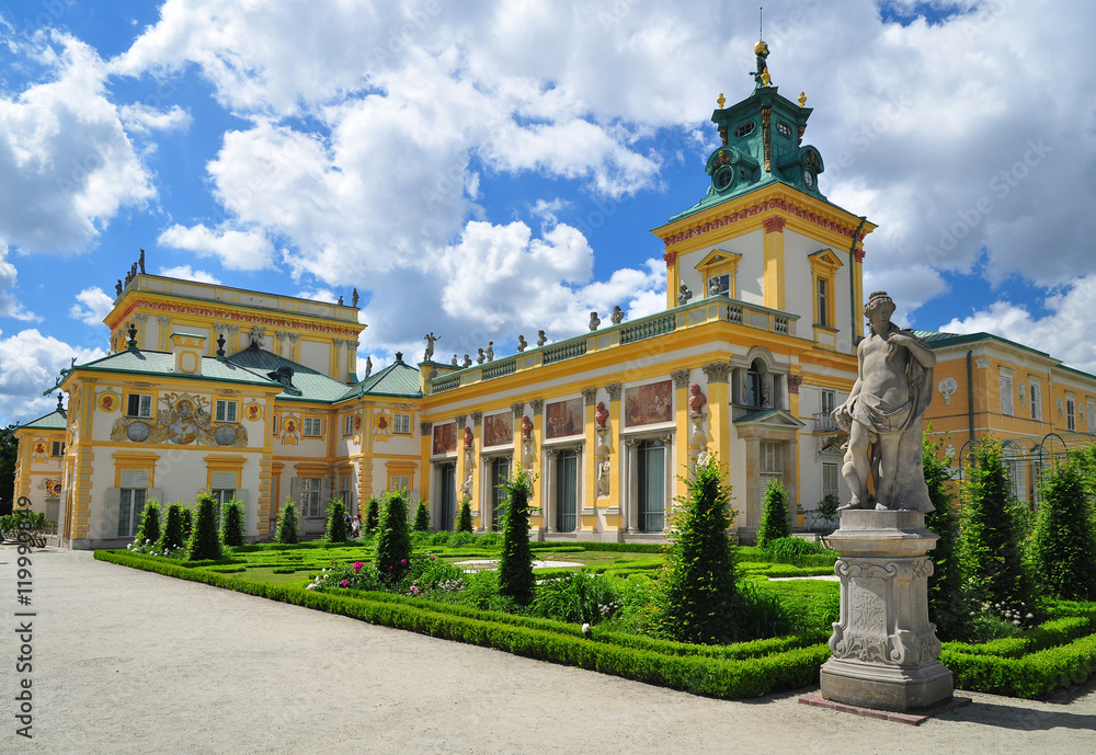 Wilanow palace in historical Warsaw Wilanow palace in historical Warsaw