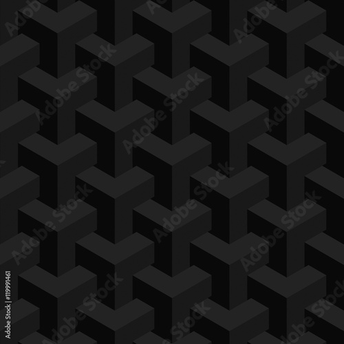 Vector unreal texture, abstract design, illusion construction, black background