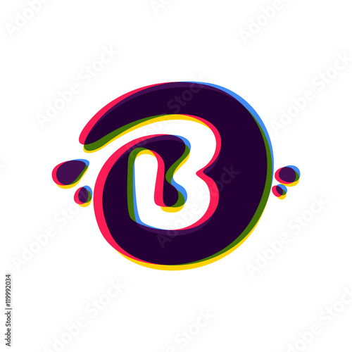 Letter B logo with color shift.