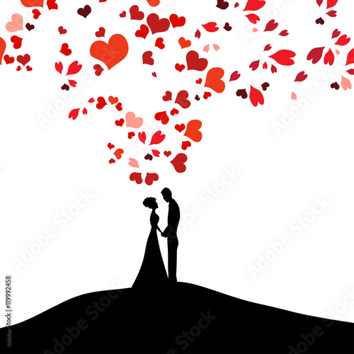 Wedding design over white background vector illustration