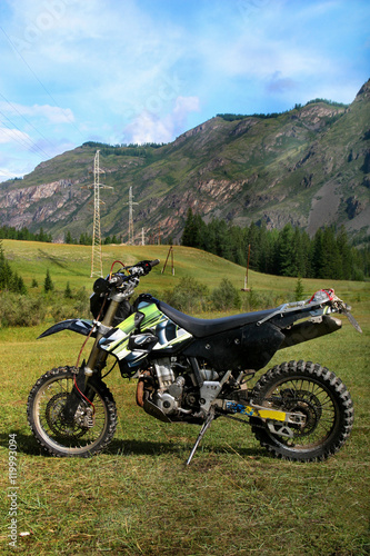 speed mountain bike in the Altai Mountains