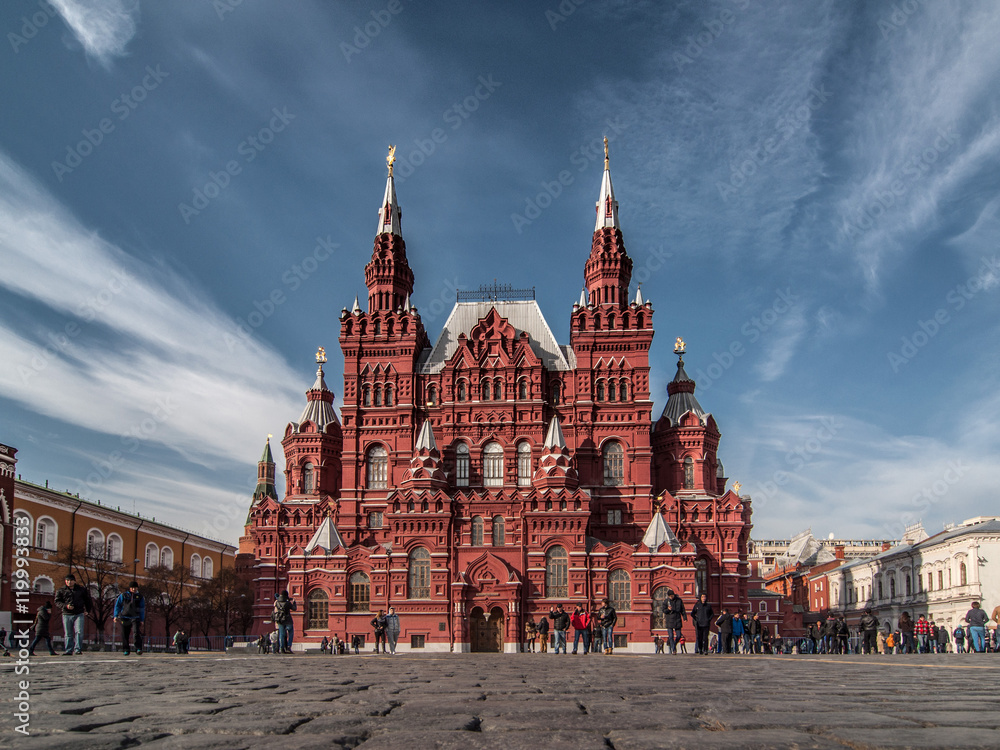 Fototapeta premium Moscow Historical Museum building in the Red Square, Moscow, Russia.
