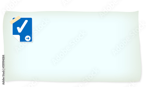 Slip of paper and check box