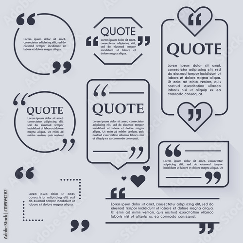 Quote blank template. Design elements, circle business card, pap