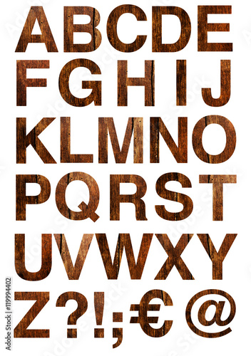Alphabet aus Holz