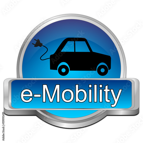e-Mobility Button - 3D illustration