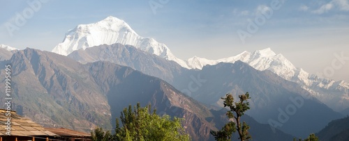 View of mount Dhaulagiri from Gorepani village