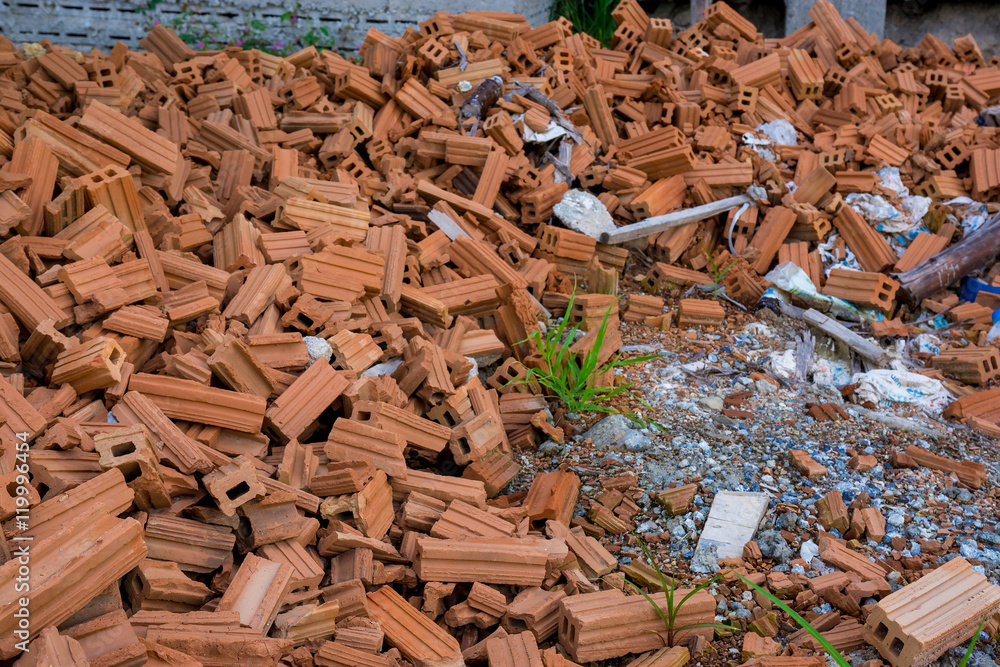 Broken Bricks, Waste Construction. Broken Bricks, Waste Construction.