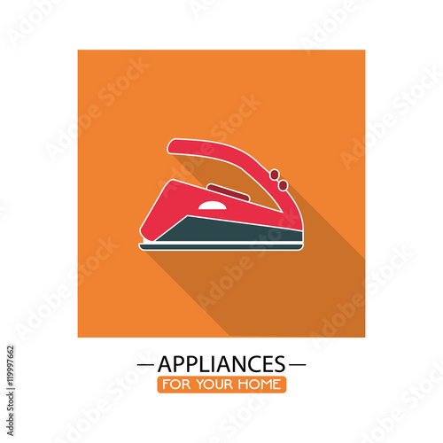 iron icon. electronic appliances and supplies for your home theme.Colorful design. Vector illustration