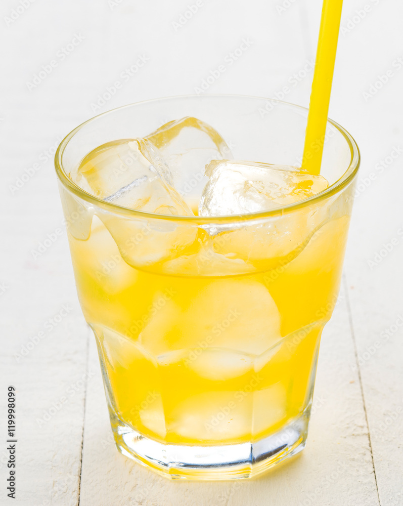 glass with refreshing drink in wood glass with refreshing drink in wood