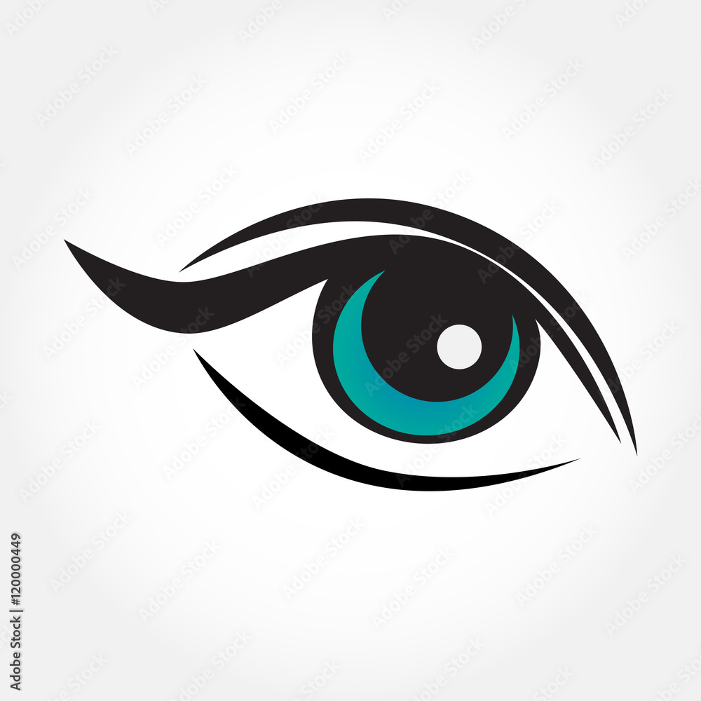 Eye logo vector. Vision icon. Beauty or medical concept ideal.