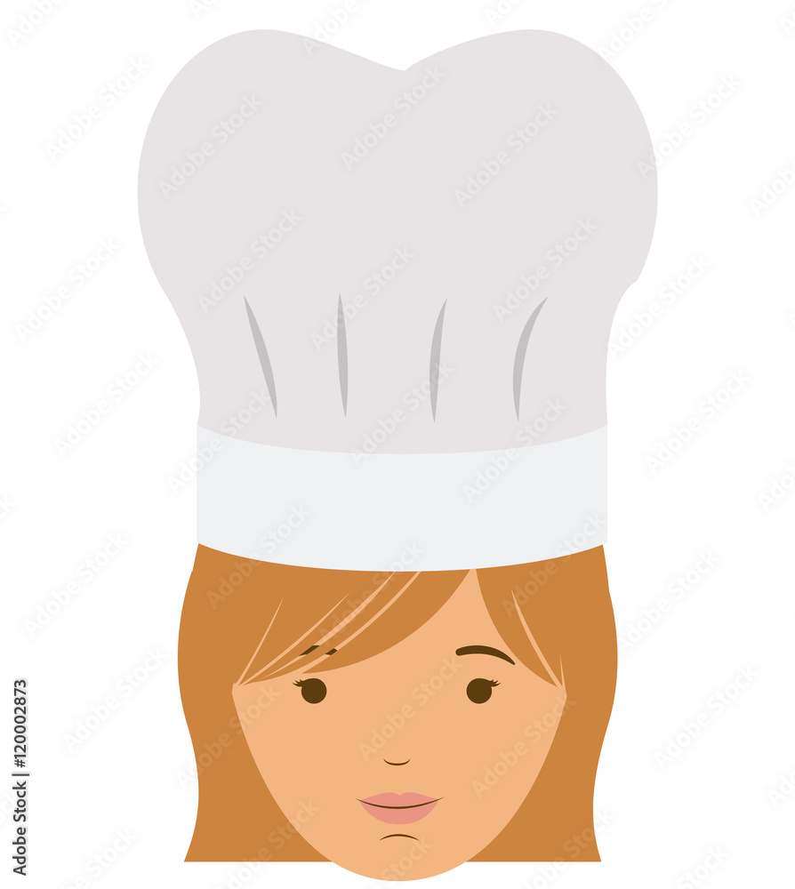 chef woman and cartoon icon. profession worker and occupation theme. Isolated design. Vector illustration chef woman and cartoon icon. profession worker and occupation theme. Isolated design. Vector illustration