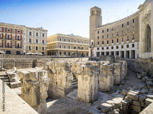 Ancient amphitheater in Lecce, Italy