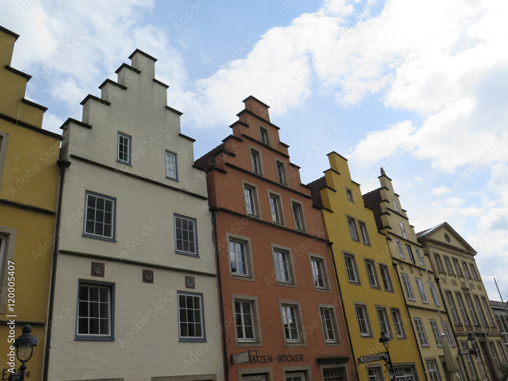 Fototapeta premium Row of stepped gabled houses
