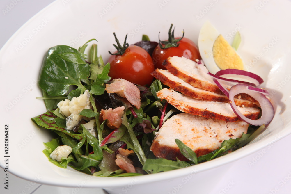 Salad with chicken breast and Bacon Salad with chicken breast and Bacon