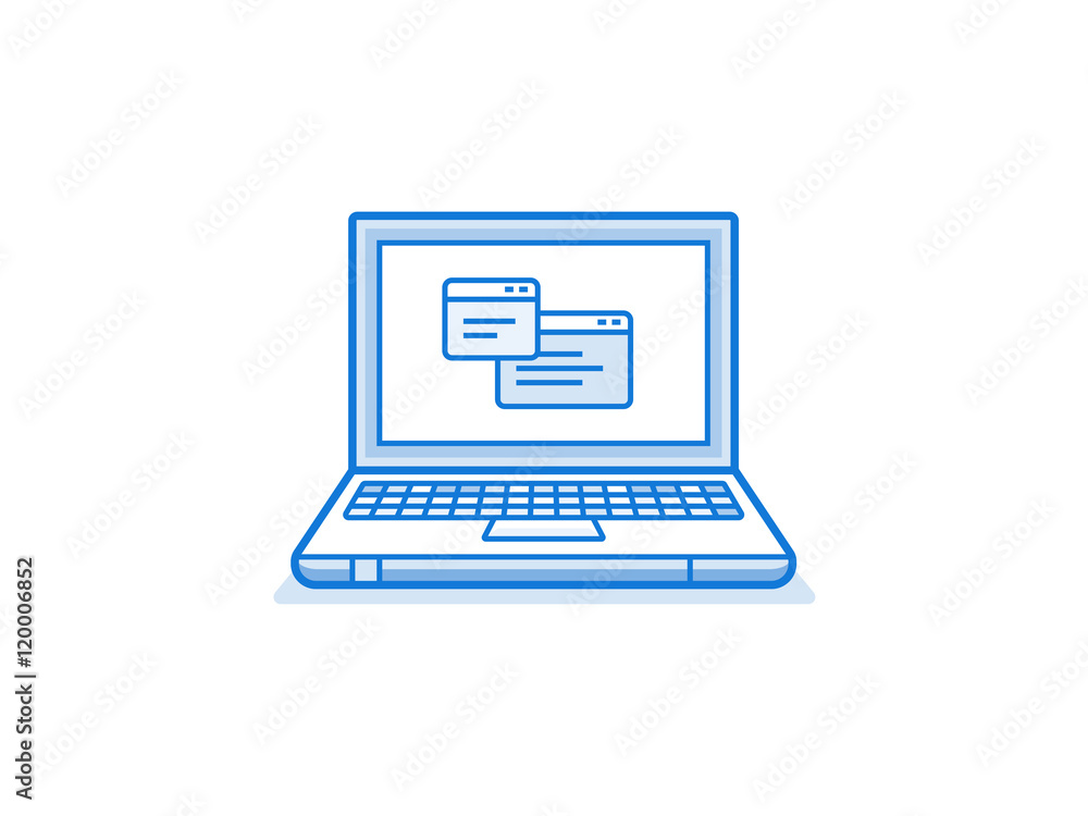 Vector icon of laptop Vector icon of laptop