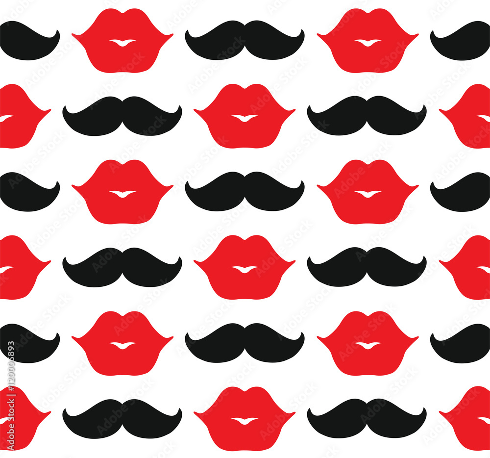 Lips and mustache Lips and mustache