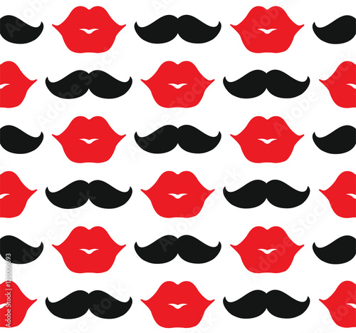 Lips and mustache