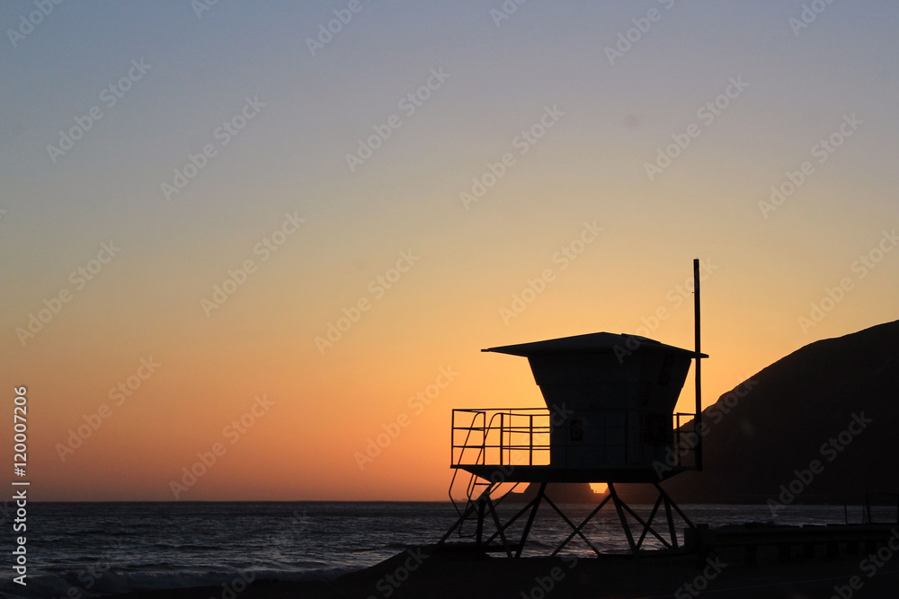 tramonto in California, a Malibù tramonto in California, a Malibù