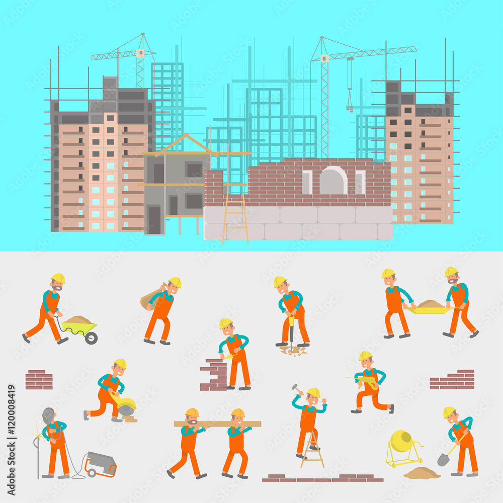 Illustration of construction Illustration of construction