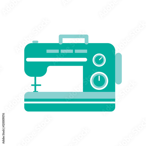 Sewing machine, flat style, vector illustration